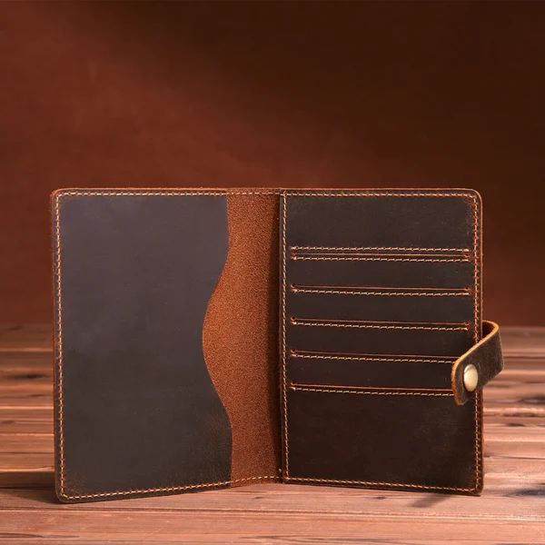 Luxury Handmade Cow Leather Travel Passport Holder